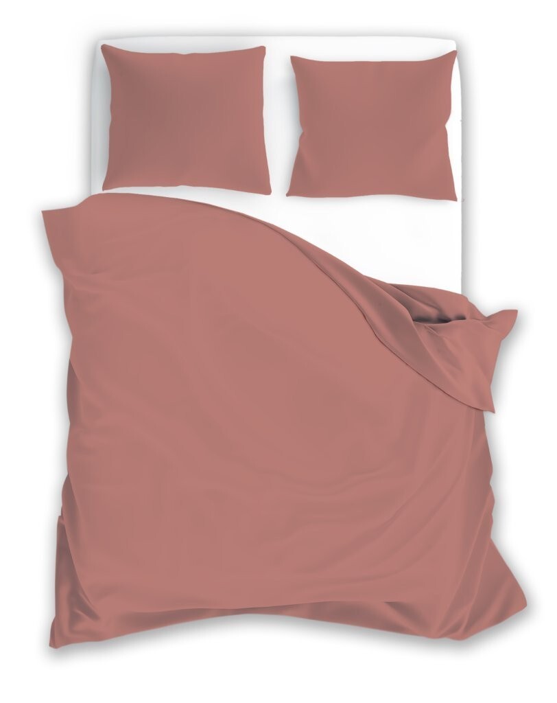 Bavlněné saténové povlečení Fashion 012 160x200 cm + 2x 70x80 cm růžové