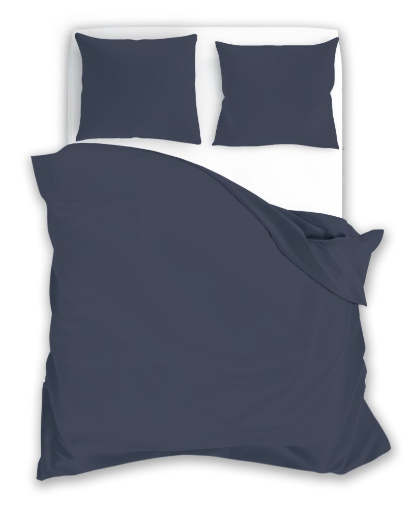 Bavlněné saténové povlečení Fashion 013 160x200 cm + 2x 70x80 cm indigo
