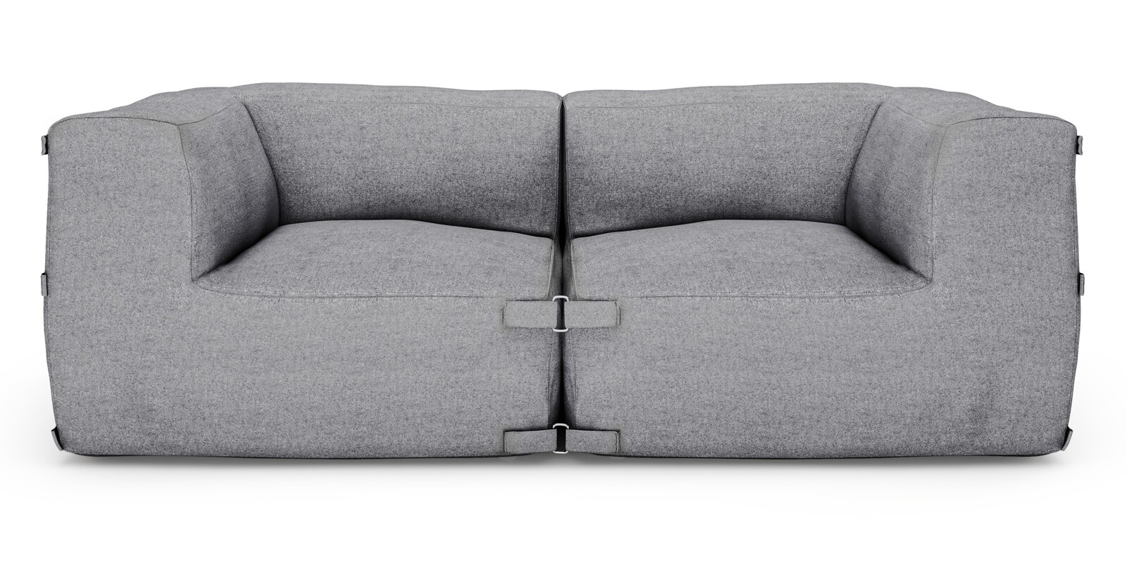 Dvoumístná modulární zahradní pohovka Vacuum VII 210 cm šedá