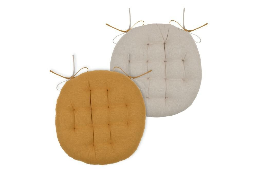 Oboustranný podsedák na židli DUO 38 cm medový/béžový