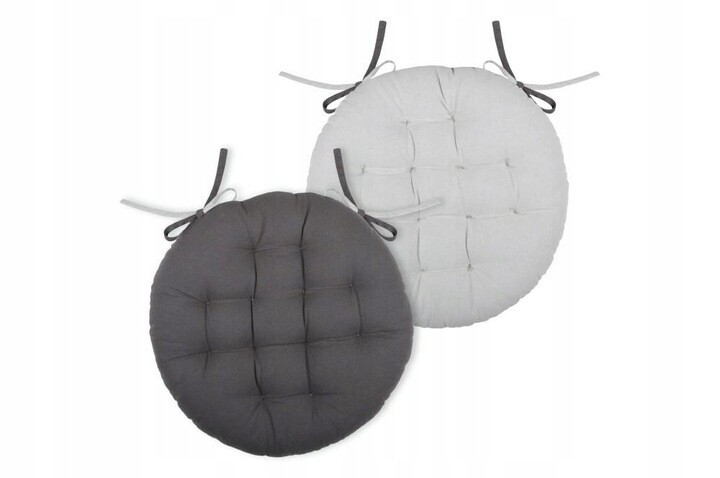 Oboustranný podsedák na židli DUO 38 cm šedý/stříbrný