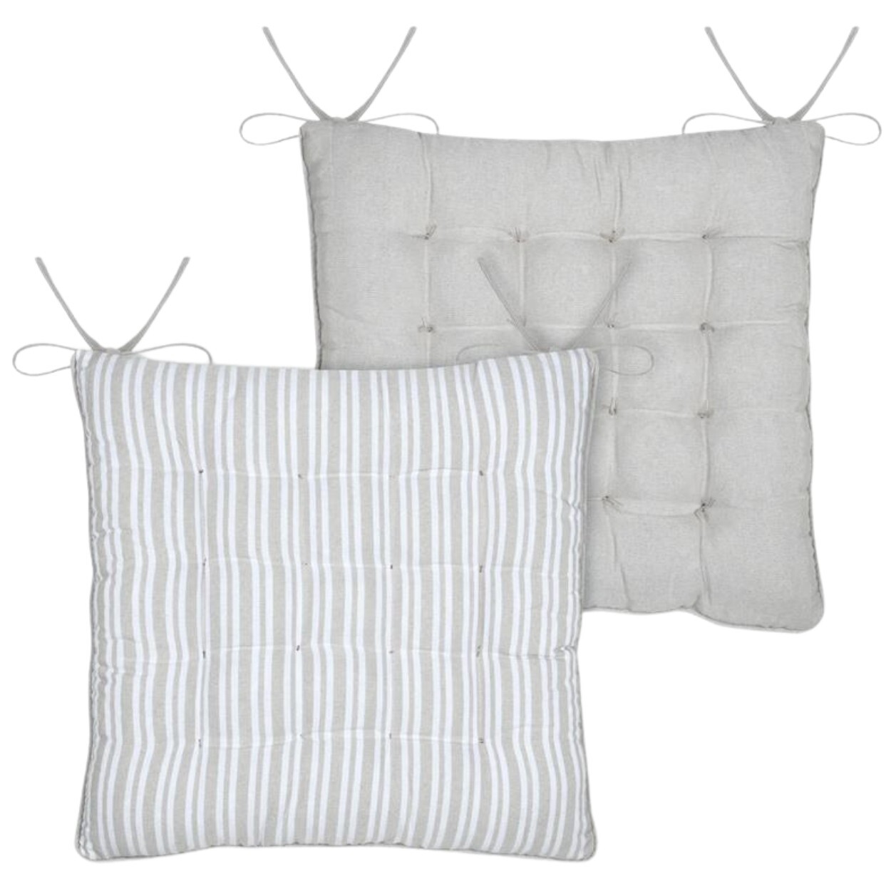 Oboustranný podsedák na židli Josephine 38x38 cm šedý/bílý II