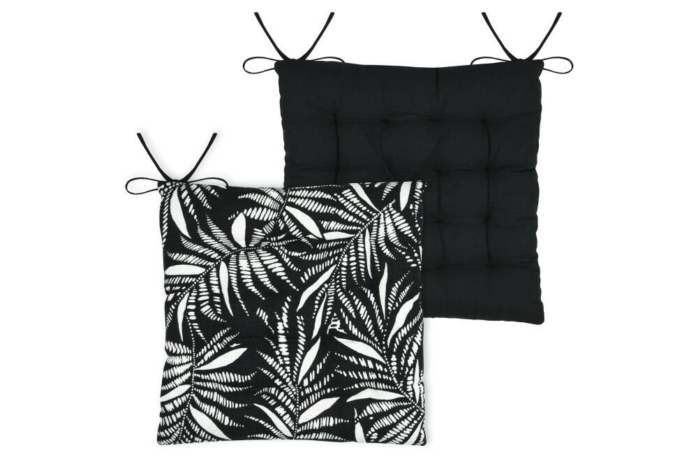 Oboustranný podsedák na židli Ziana 38x38 cm bílý/černý