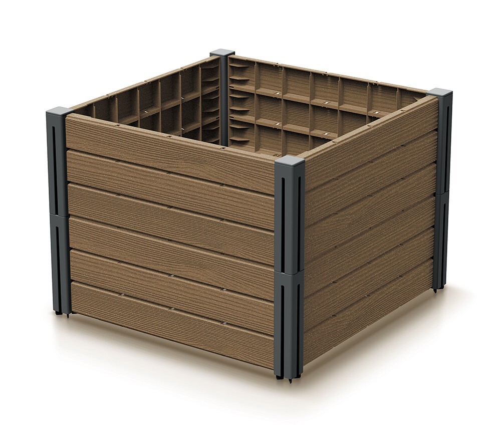 Sada 2 ks vyvýšených záhonů Bas Planty 61,8 cm hnědá