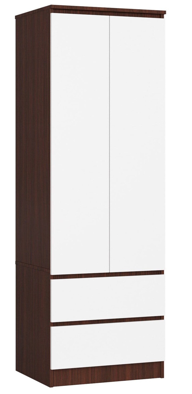 Šatníková skriňa Star 60 cm wenge/biela