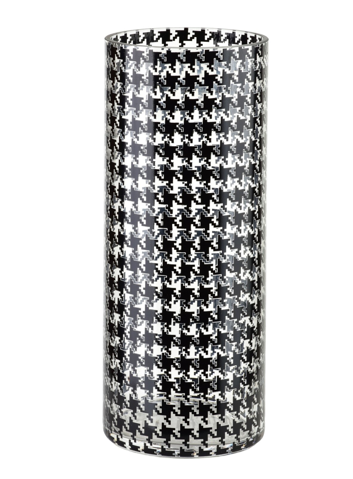 Váza Serenite 12x30 cm černá/čirá