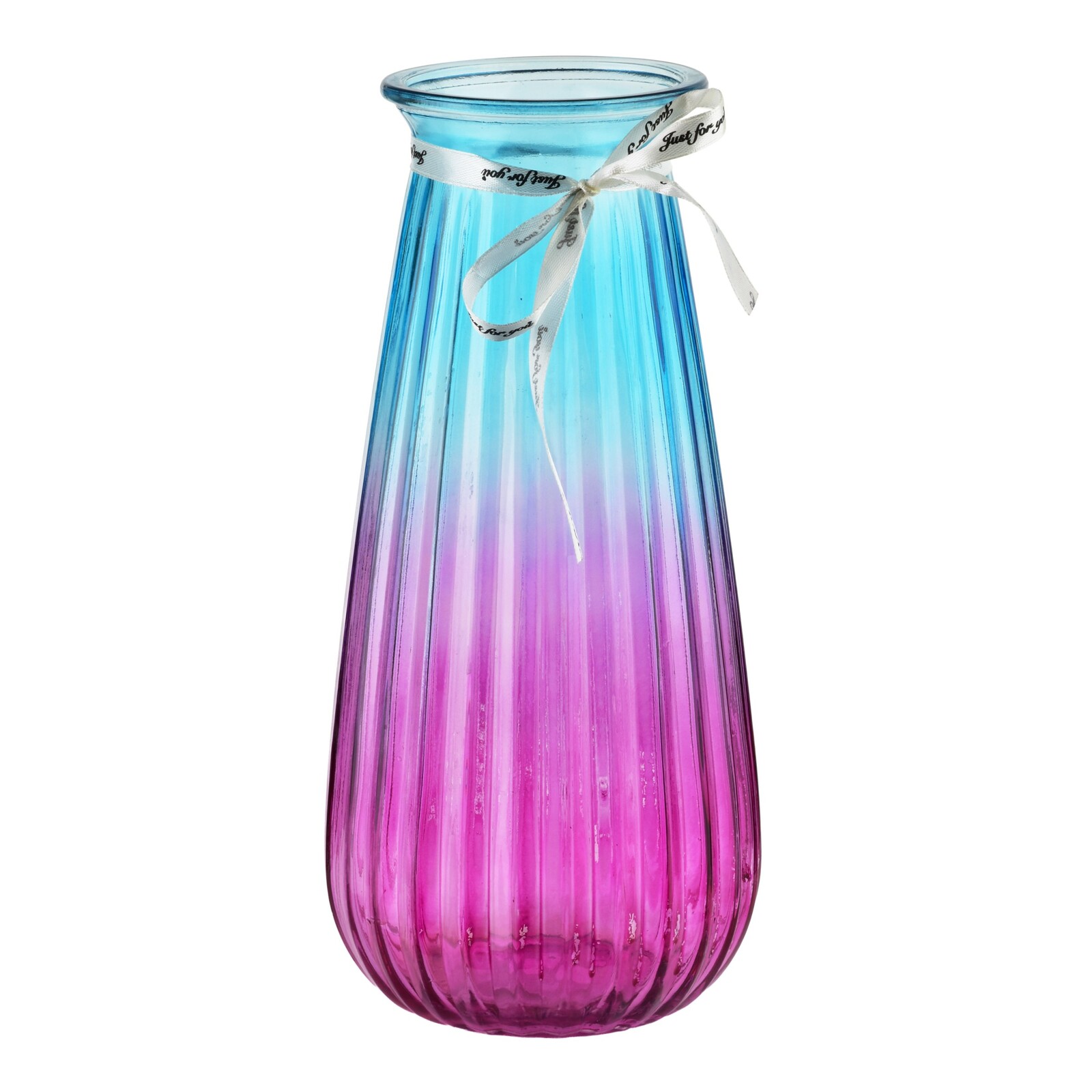 Váza Serenite 9,5x12x29 cm růžová/modrá