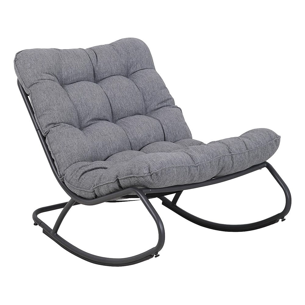 Zahradní houpací křeslo Vibe černé/šedé