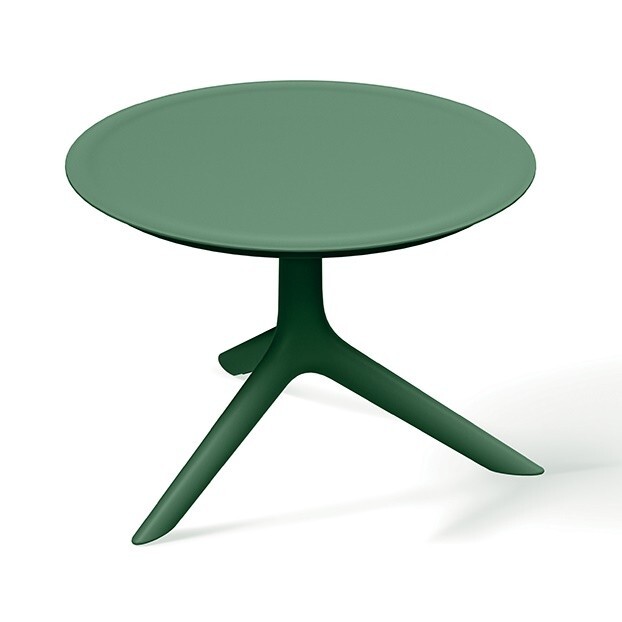 Zahradní nízký kulatý stolek RIMOS 59,3x40,5 cm tmavě zelený