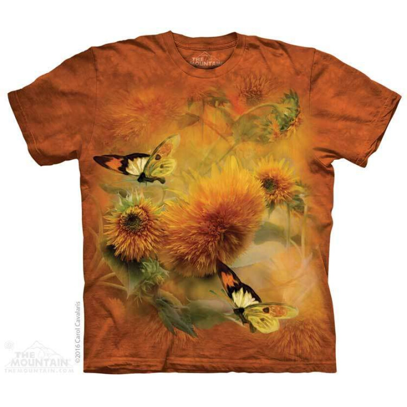 Tričko unisex The Mountain Sunflowers (motýle) - oranžové, 3XL
