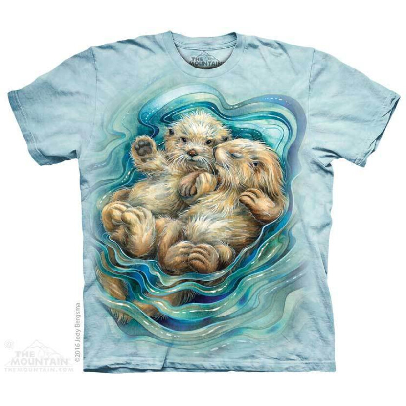 Tričko unisex The Mountain A Love Like No Otter (vydry) - svetlo modré, S