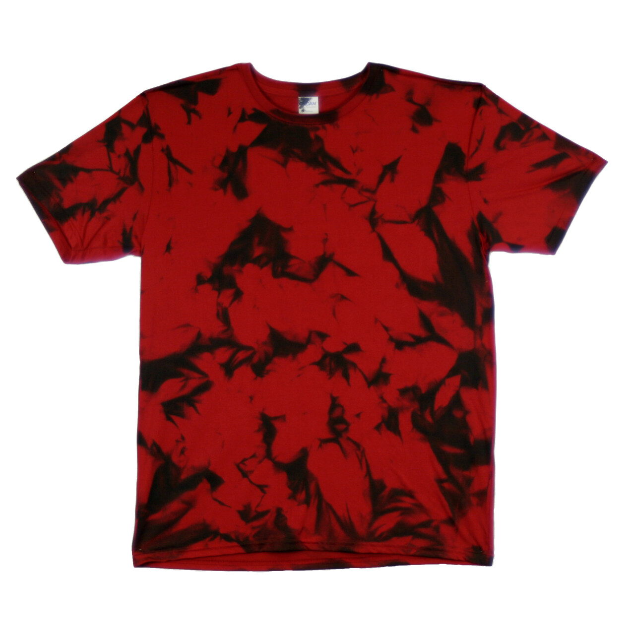 Tričko unisex The Mountain batikované Nebula - červené-čierne, 3XL