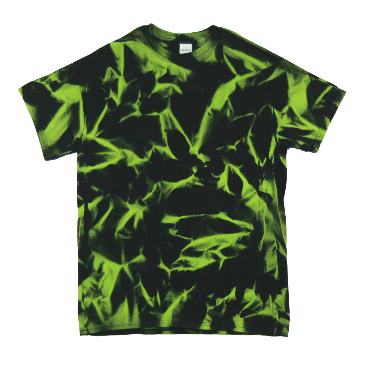 Tričko unisex The Mountain batikované Nebula - čierne-zelené, 3XL