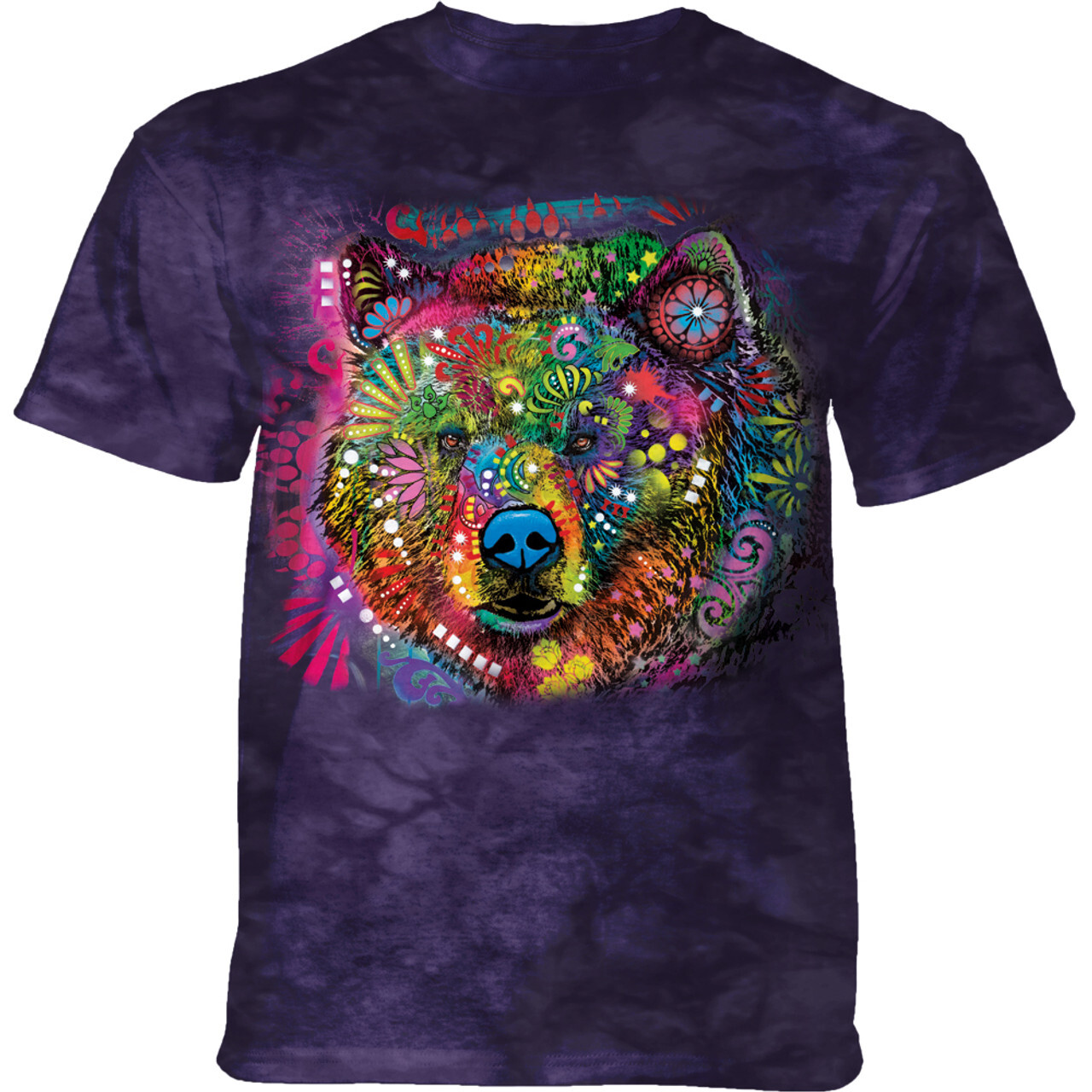 Tričko unisex The Mountain Russo Grizzly Bear (grizly) - fialové, 3XL