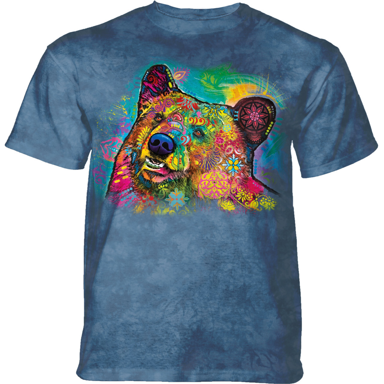 Tričko unisex The Mountain Russo Black Bear (medveď) - modré, 3XL