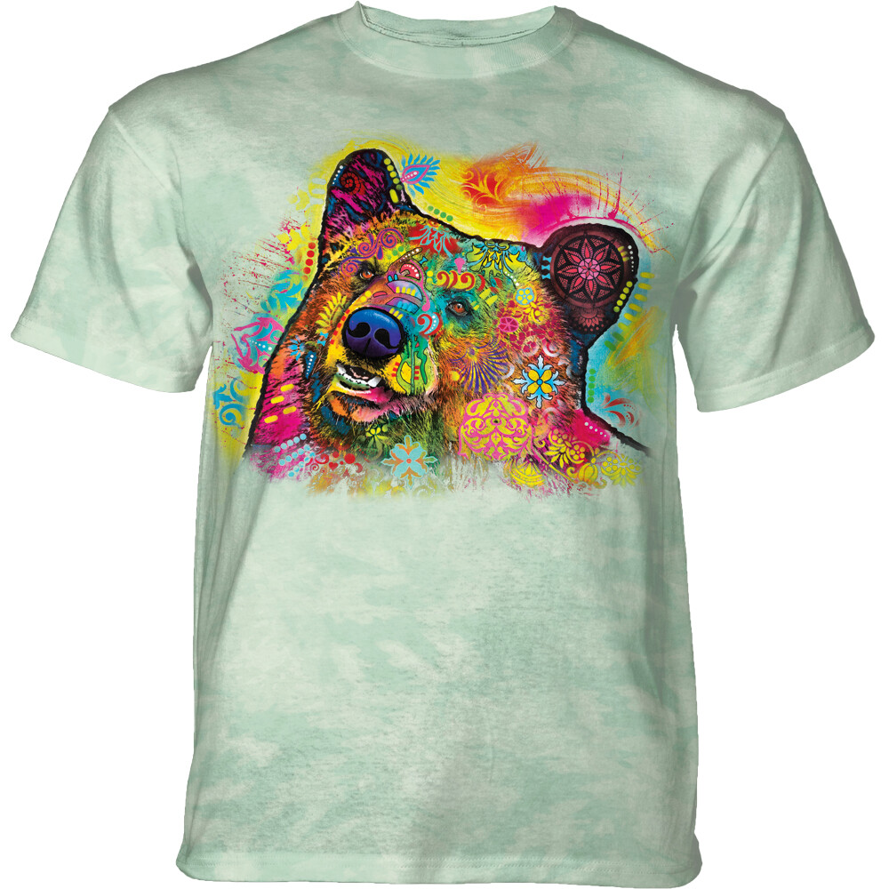 Tričko unisex The Mountain Russo Black Bear (medveď) - svetlo zelené, 3XL