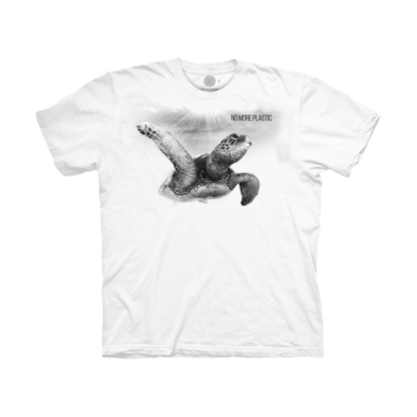 Tričko unisex The Mountain Turtle No More Plastic (korytnačka) - biele, 5XL
