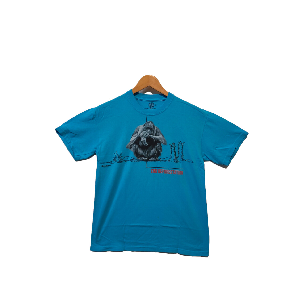 Tričko unisex The Mountain End Deforestation Orangutan (orangutan) - modré, 3XL