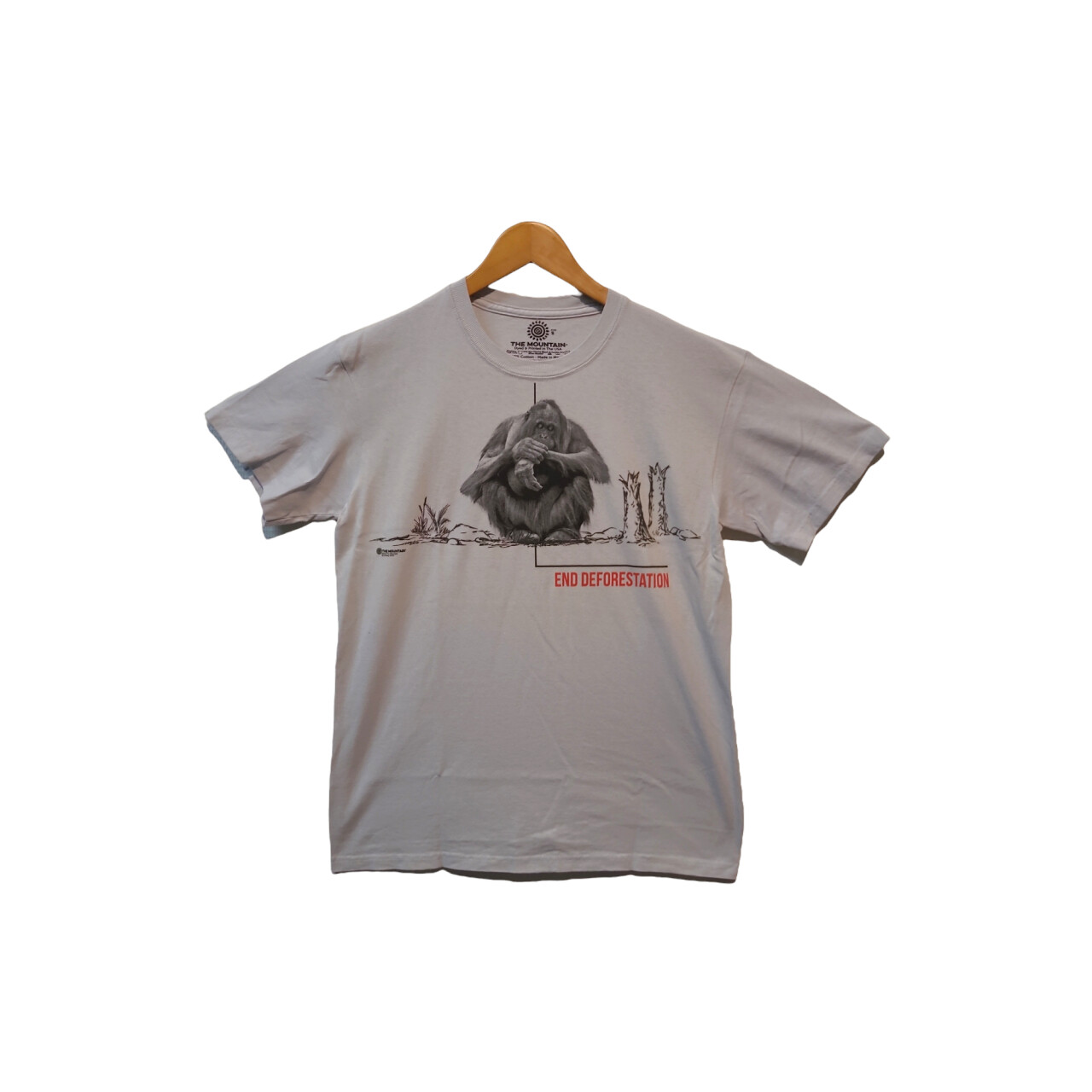 Tričko unisex The Mountain End Deforestation Orangutan (orangutan) - sivé, 3XL