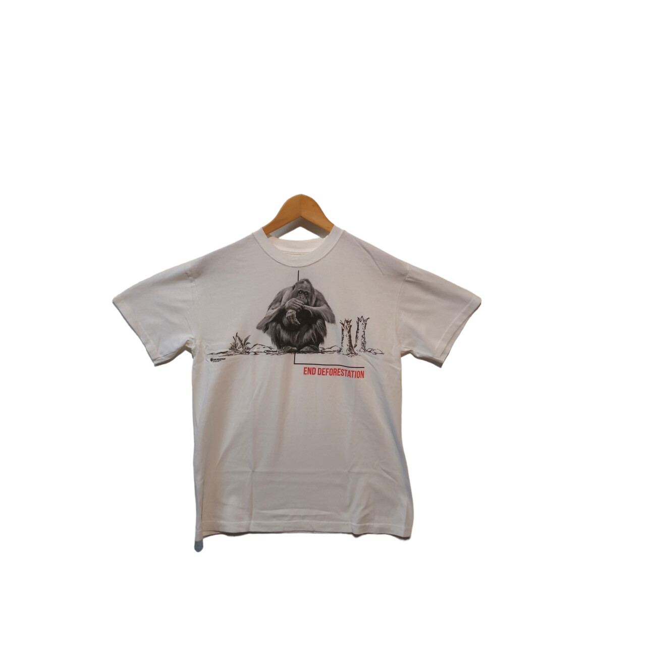 Tričko unisex The Mountain End Deforestation Orangutan (orangutan) - biele, 3XL