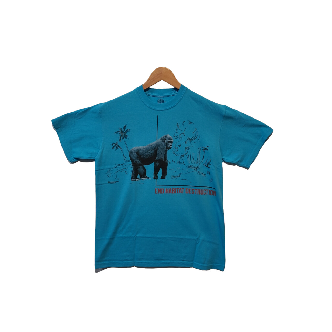 Tričko unisex The Mountain Habitat Gorilla (gorila) - modré, 3XL