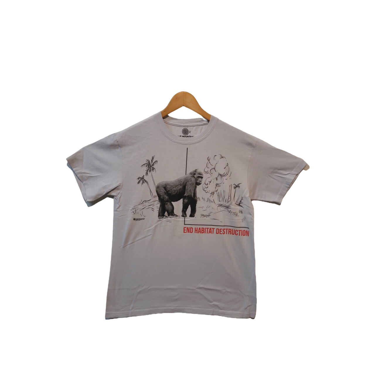 Tričko unisex The Mountain Habitat Gorilla (gorila) - sivé, 3XL