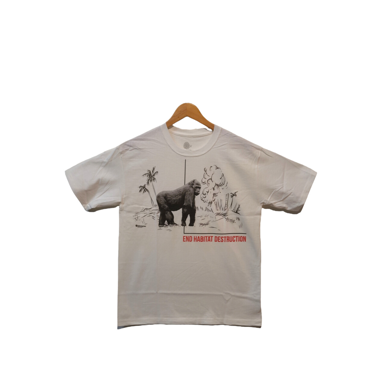 Tričko unisex The Mountain Habitat Gorilla (gorila) - biele, 3XL