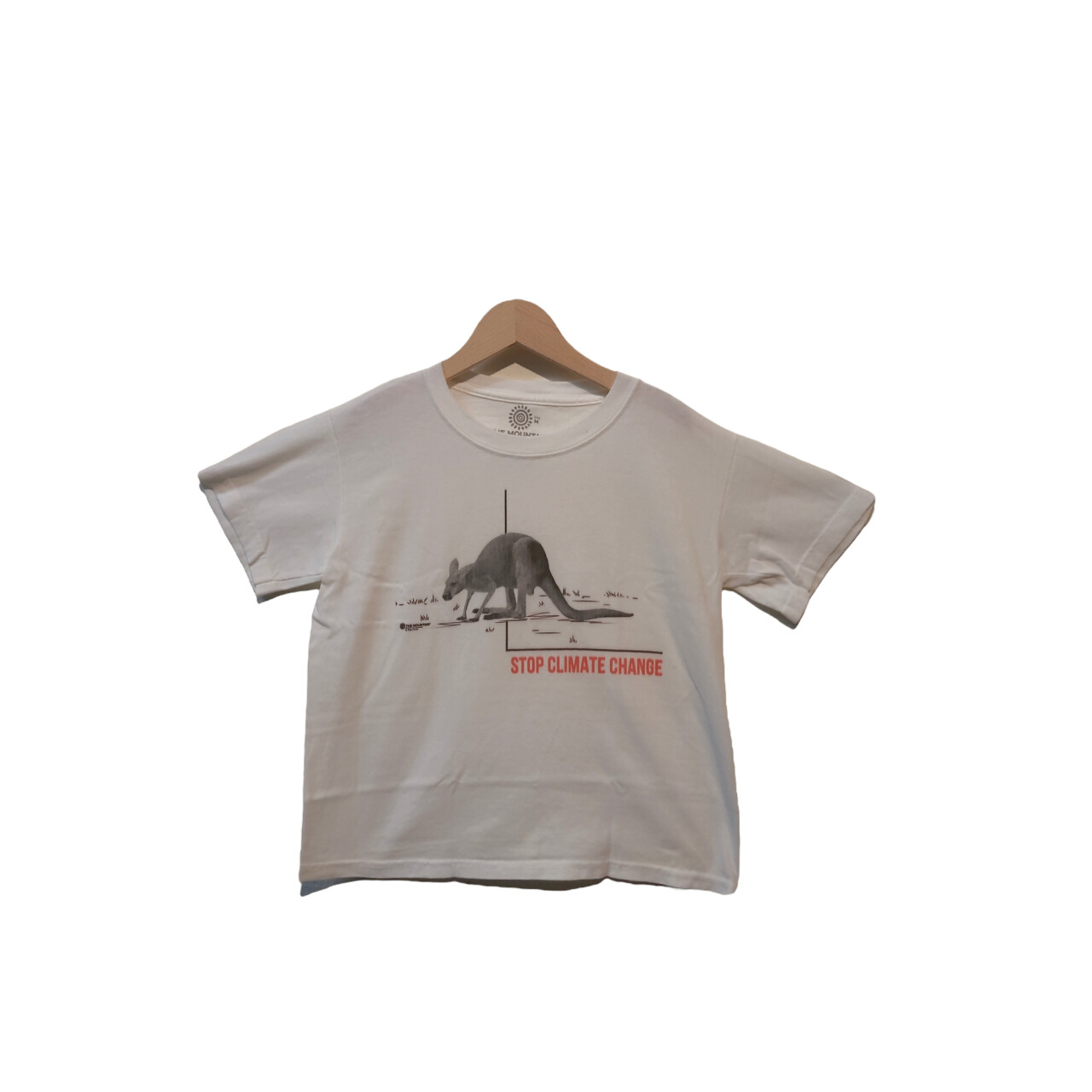 Tričko unisex The Mountain Stamp Out Climate Change Kangaroo (klokan) - biele, 3XL