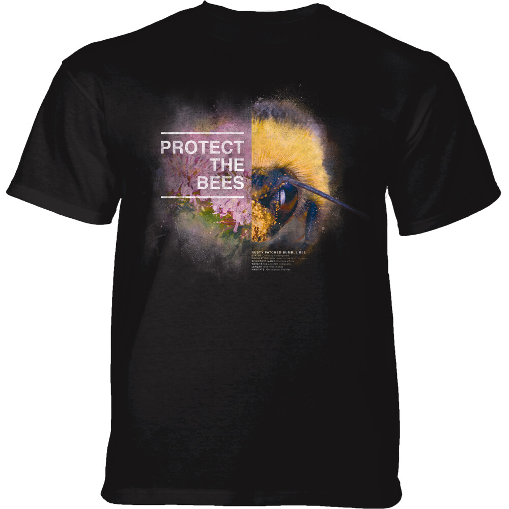 Tričko unisex The Mountain Protect Bee (včela) - čierne, 3XL
