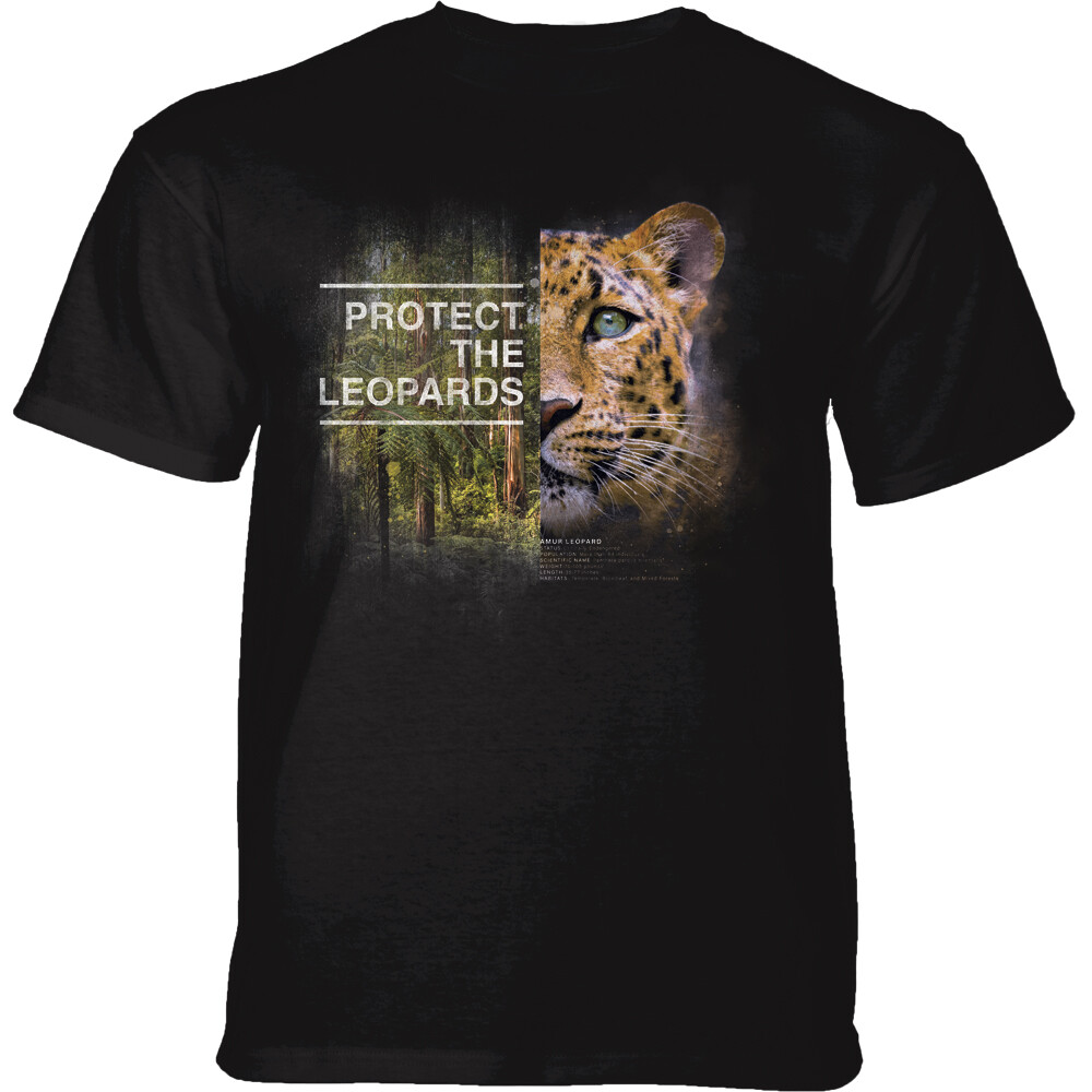 Tričko unisex The Mountain Protect Leopard - čierne, 3XL
