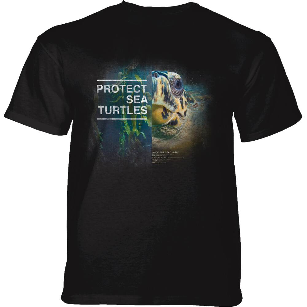 Tričko unisex The Mountain Protect Turtle (korytnačka) - čierne, 3XL