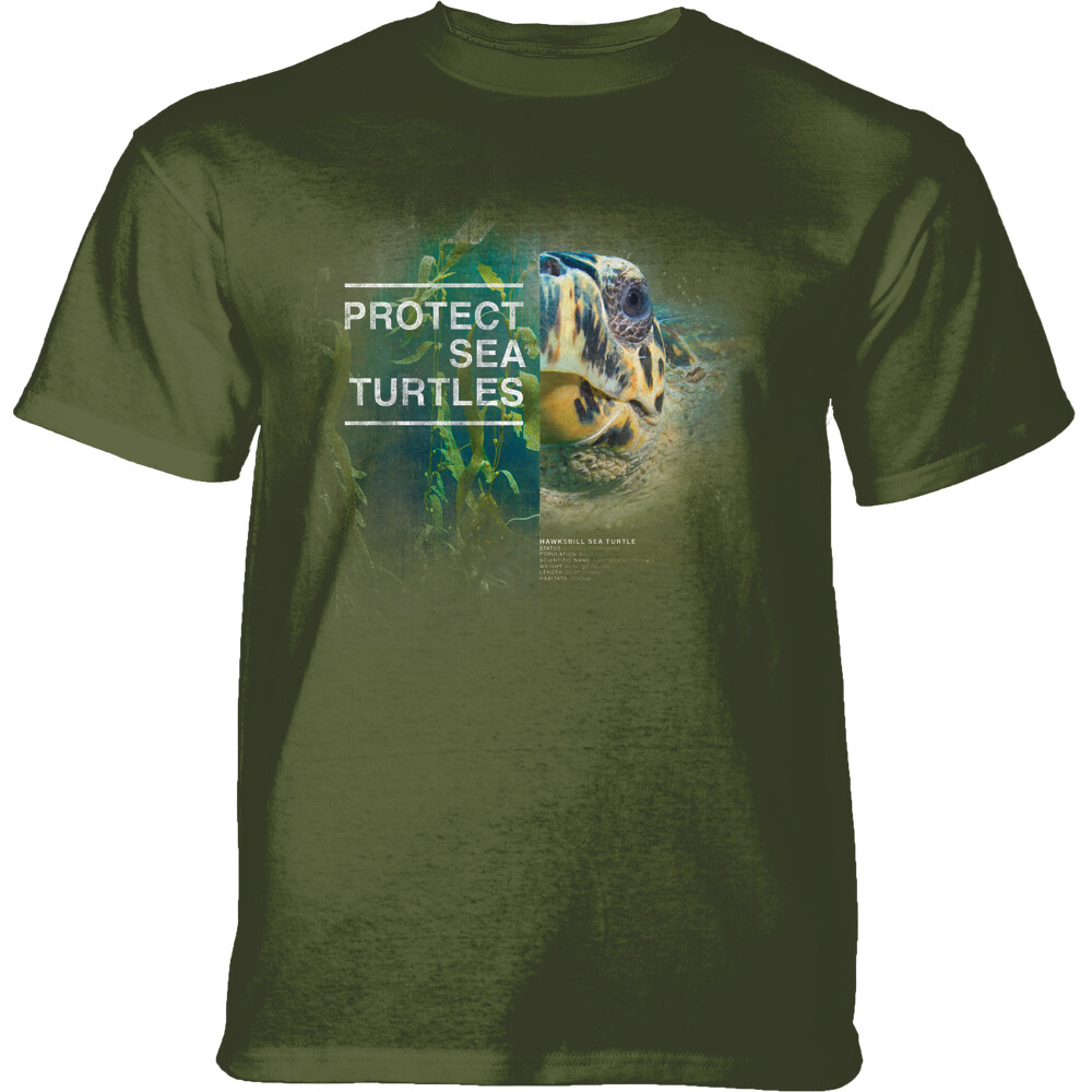 Tričko unisex The Mountain Protect Turtle (korytnačka) - olivové, 3XL