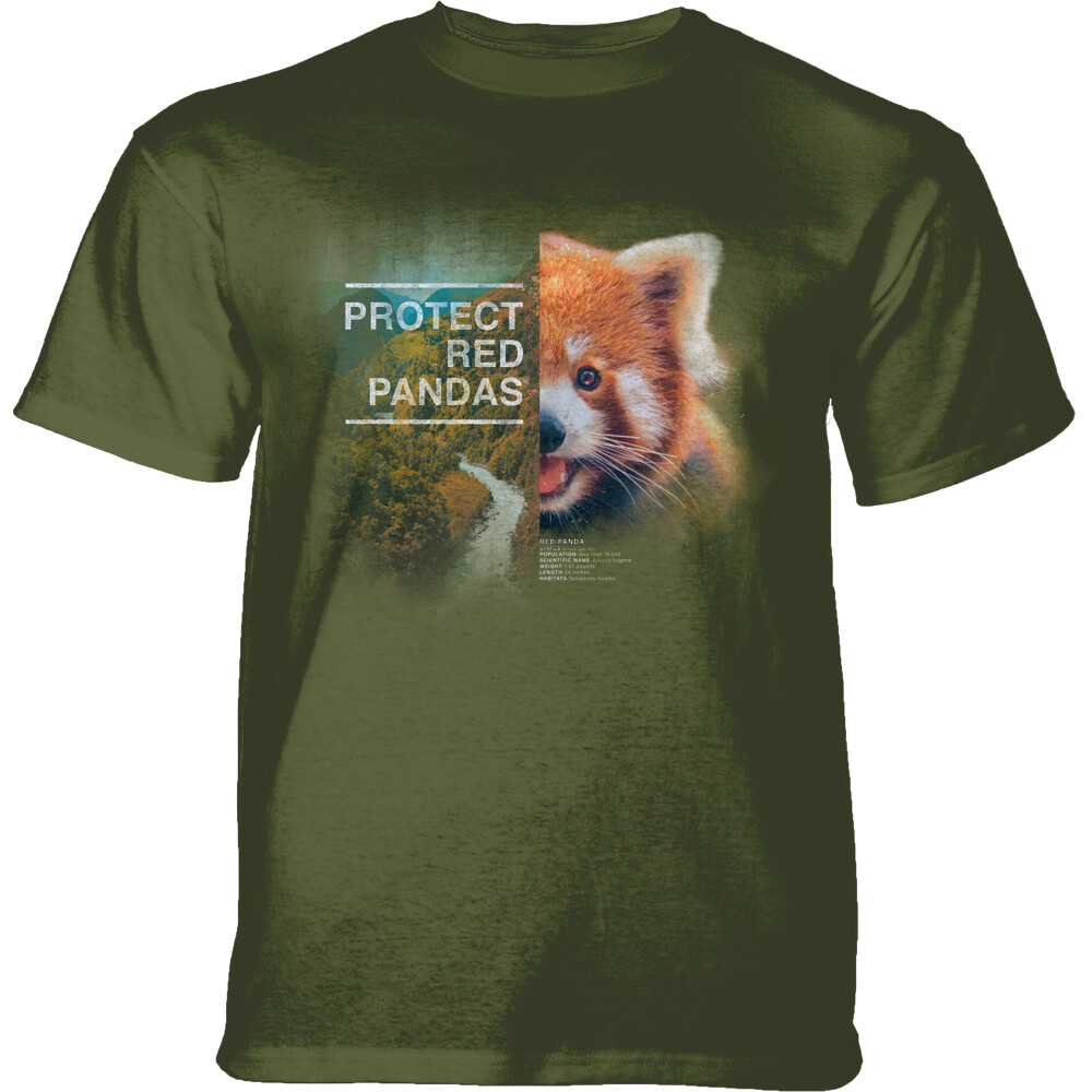 Tričko unisex Mountain Protect Red Panda (panda červená) - olivové, 3XL
