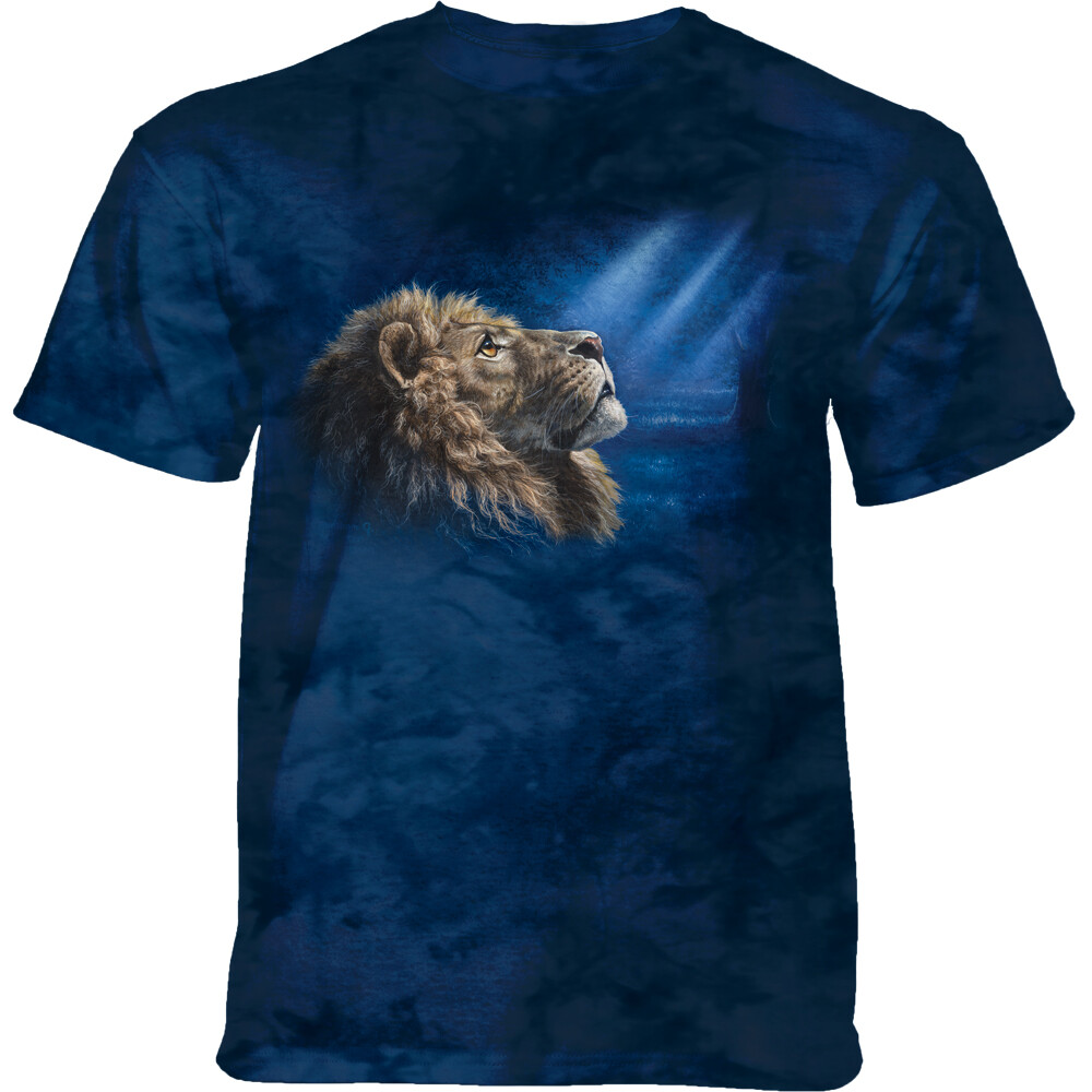 Tričko unisex The Mountain Humility Lion (lev) - modré, 3XL