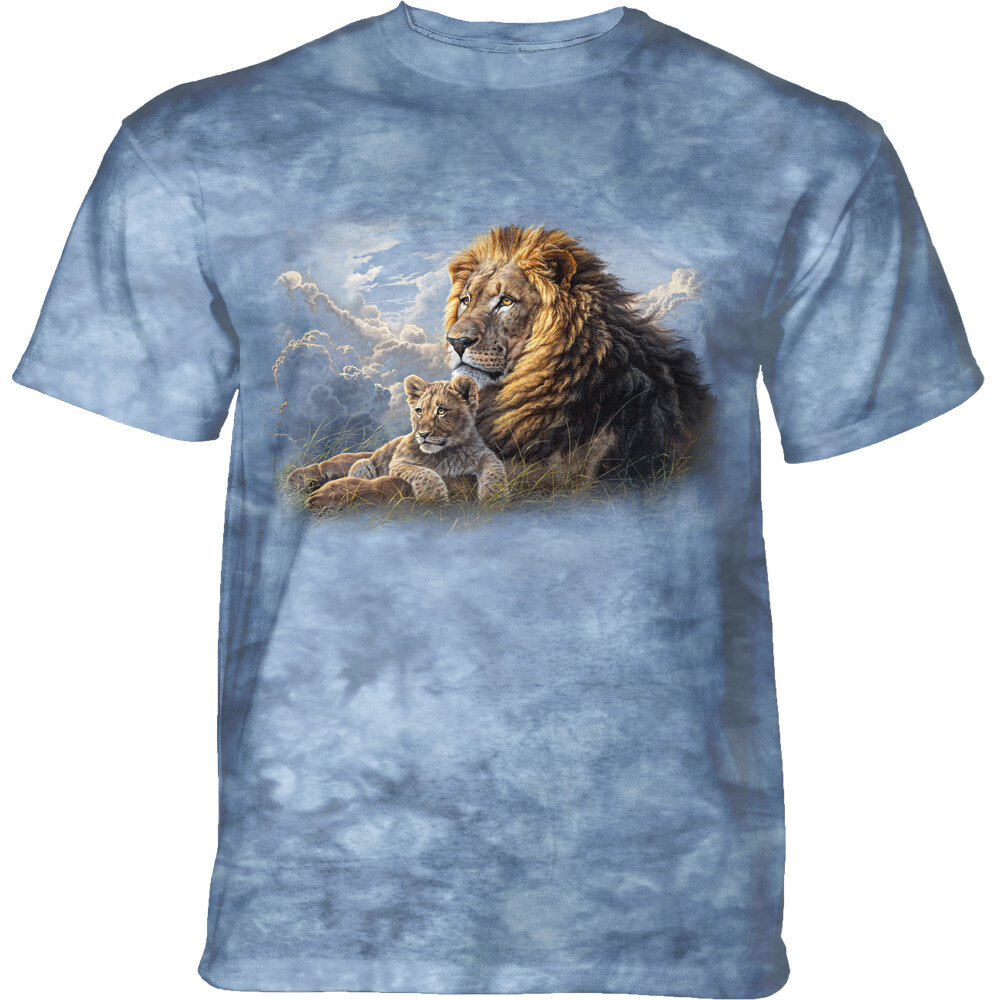 Tričko unisex Mountain Like Father Like Son Lion (levy) - svetlo modré, 3XL