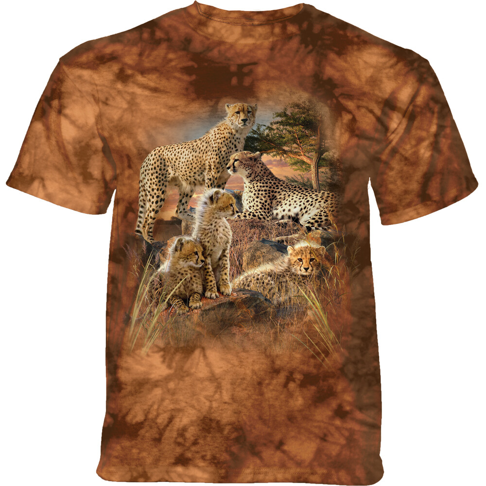 Tričko unisex The Mountain The Coalition Cheetah (gepardy) - hnedé, 5XL