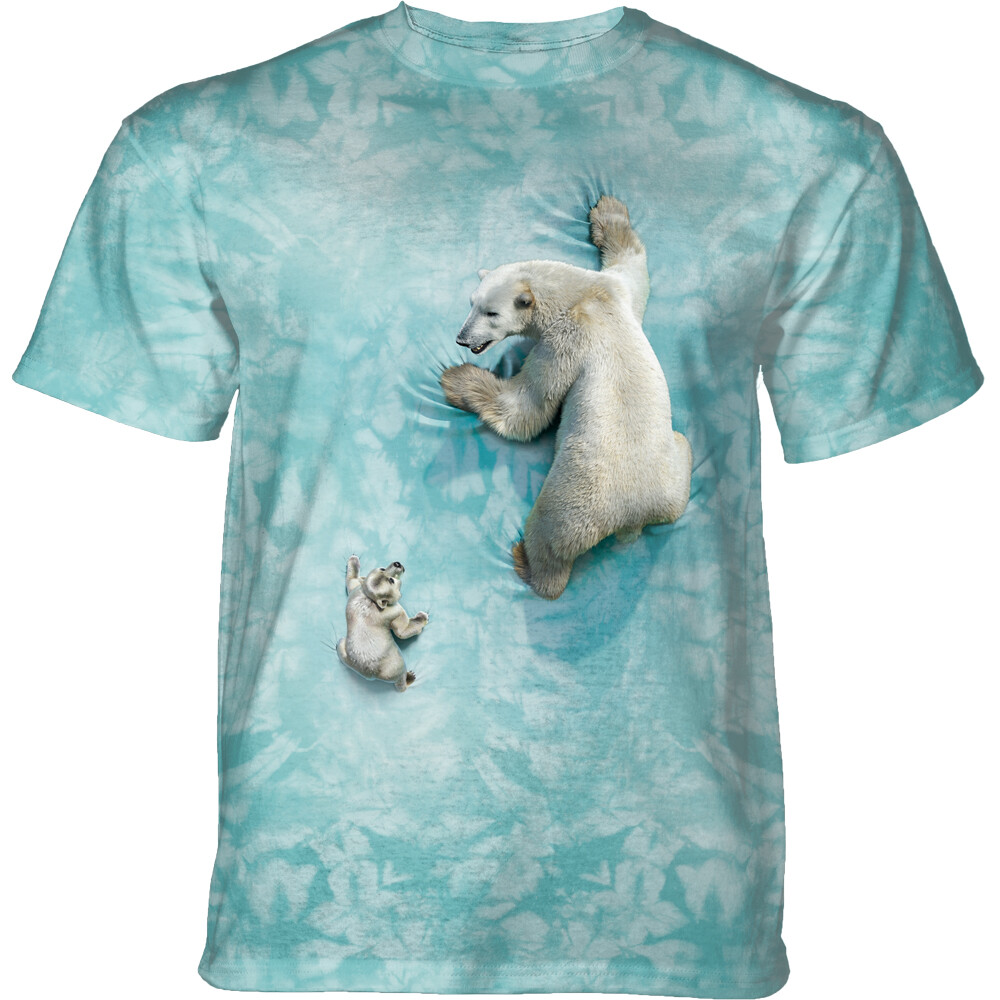 Tričko unisex The Mountain Polar Bear Climb (ľadový medveď) - svetlo modré, 5XL