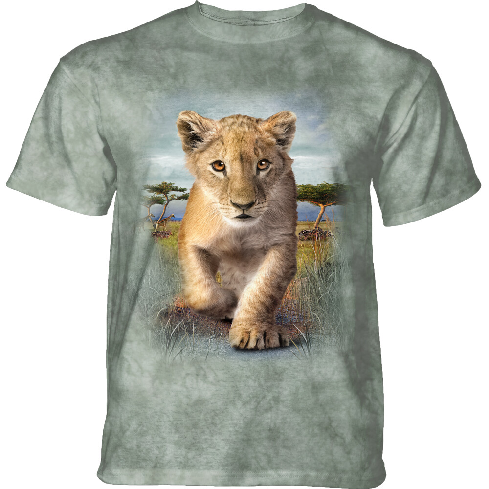 Tričko unisex The Mountain Lion Cub (lev) - svetlo olivové, 3XL