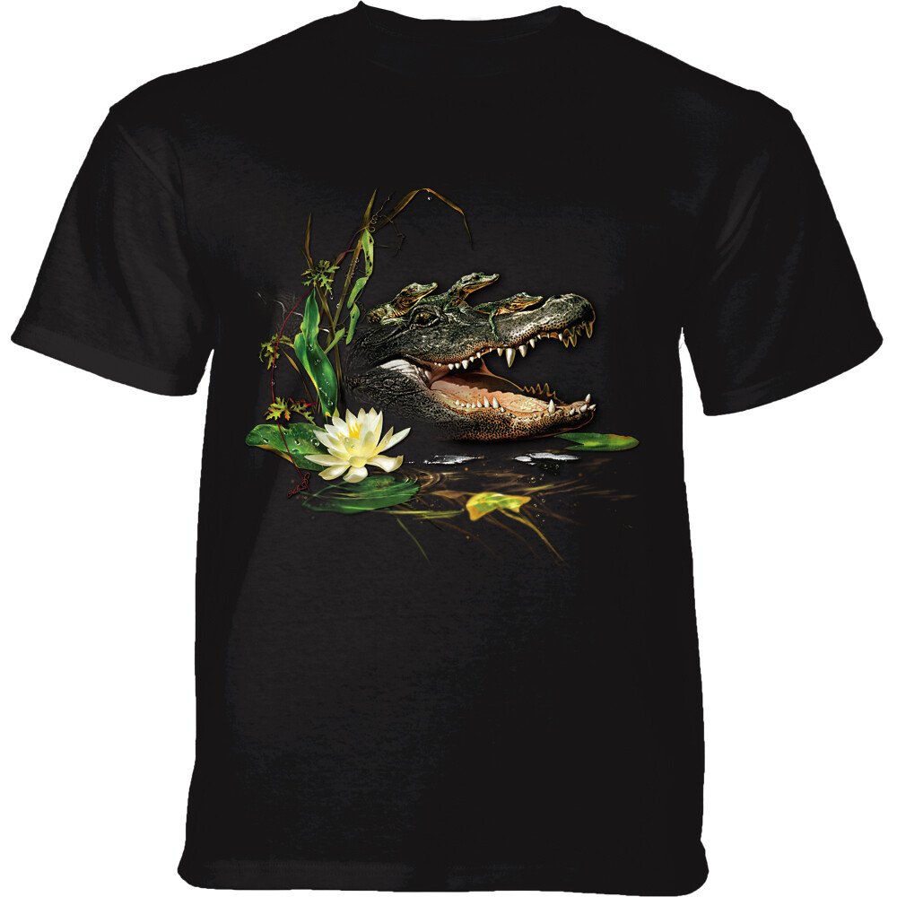 Tričko unisex The Mountain Mama Gator (krokodíl) - čierne, 3XL