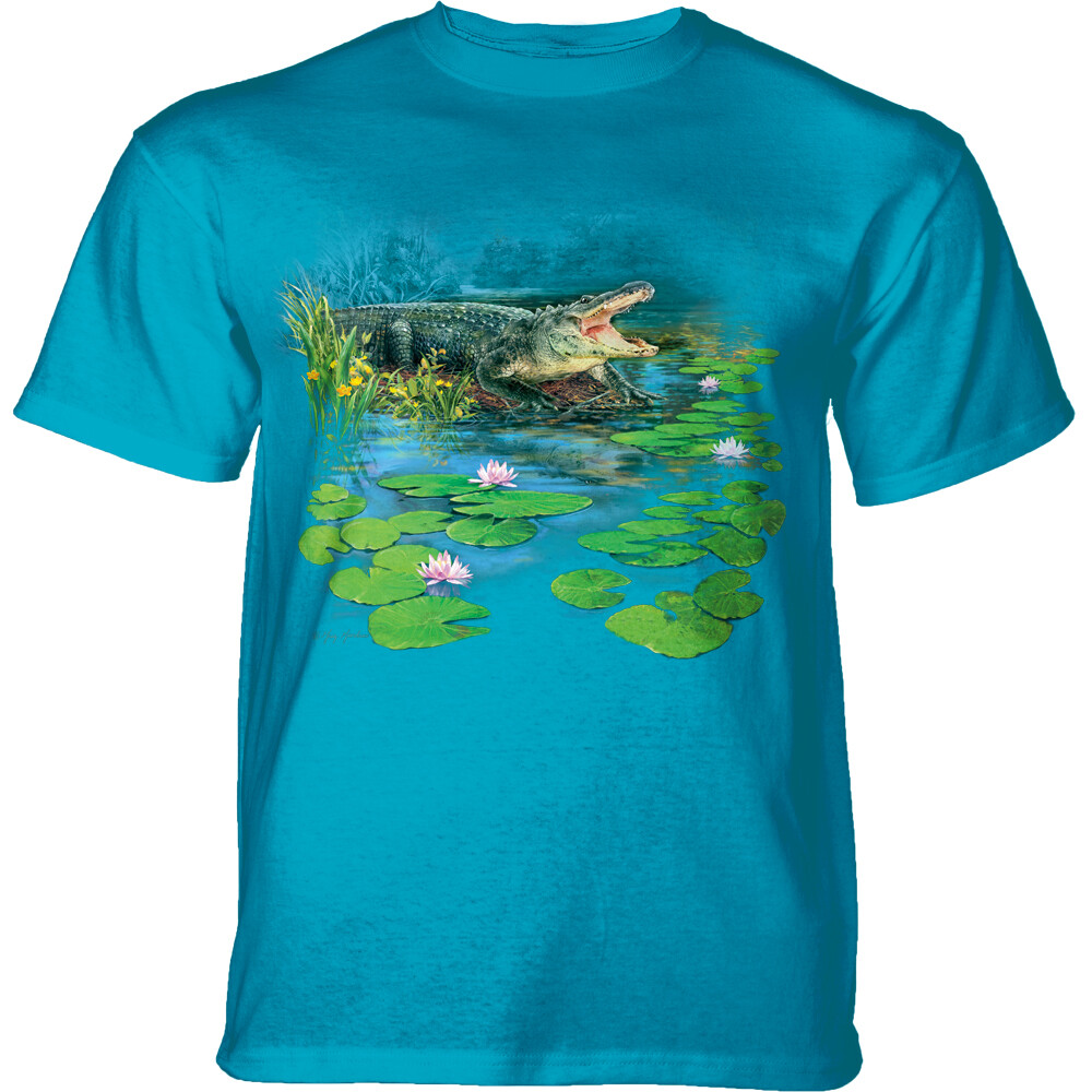 Tričko unisex The Mountain Gator In The Glades (krokodíl) - modré, 3XL