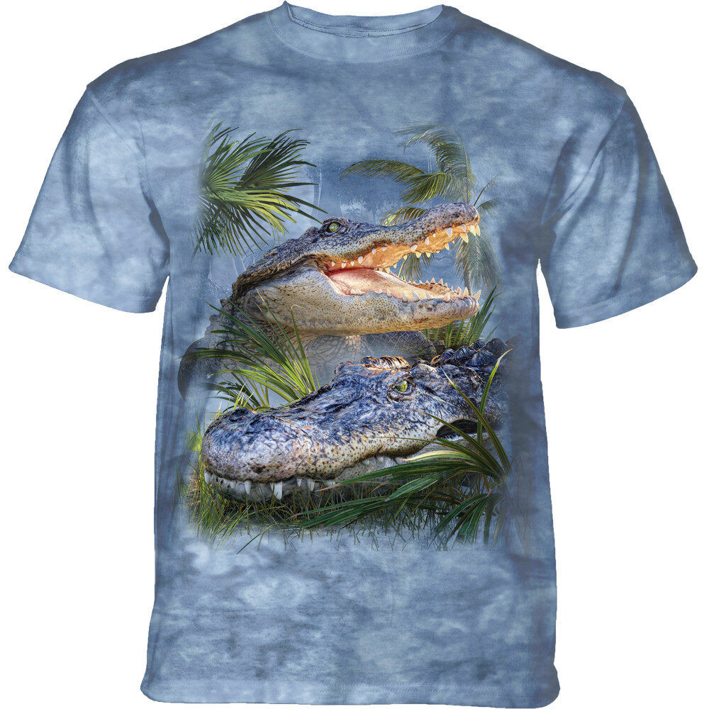 Tričko unisex The Mountain Gators Portrait (krokodíl) - svetlo modré, 3XL