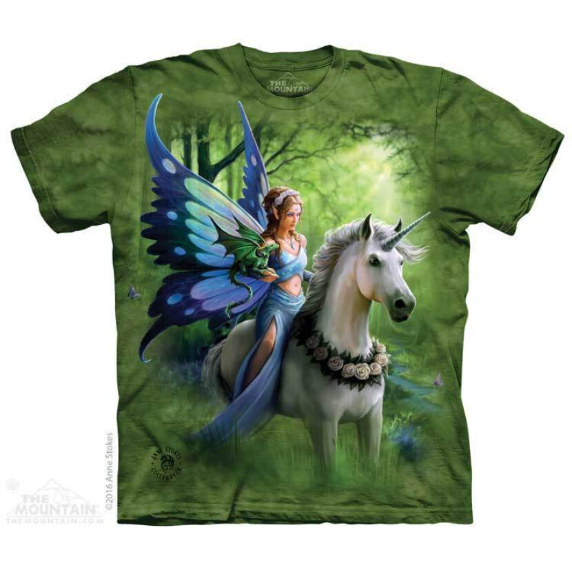 Tričko unisex The Mountain Realm of Enchantment - zelené, L