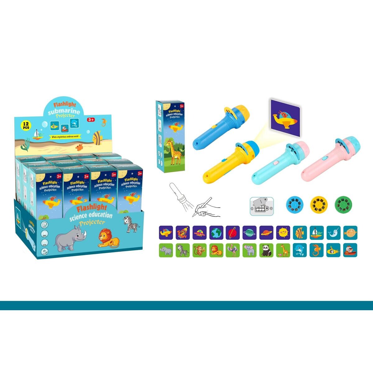 PLEJO Projektor - zvieratká, viac druhov