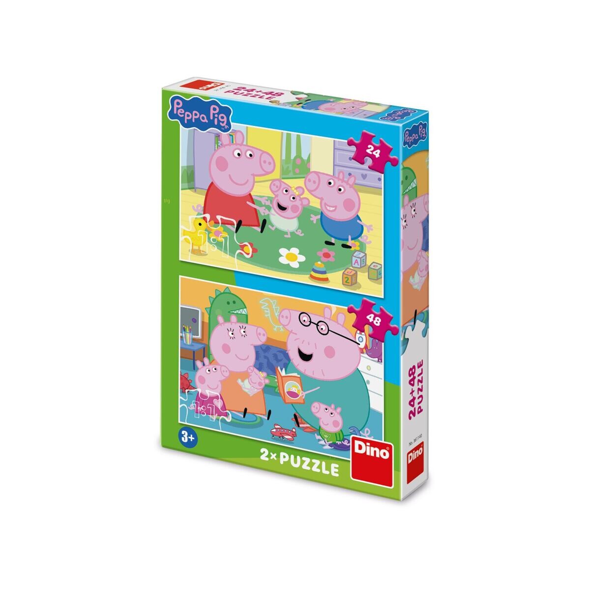 Dino Peppa Pig: Domov Puzzle 24+48 dielikov