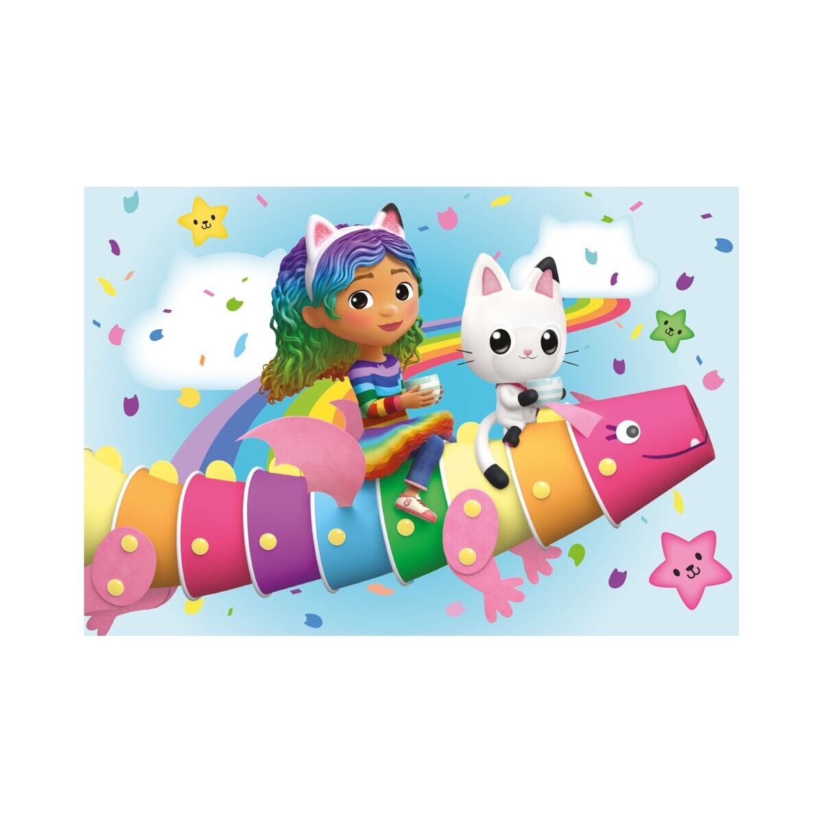 Dino Gábi na dúhe Puzzle 2x48 dielikov