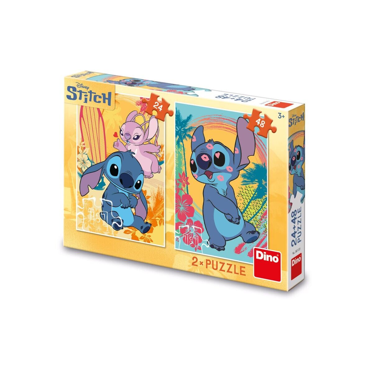 Dino Zamilovaný Stitch Puzzle 24+48 dielikov