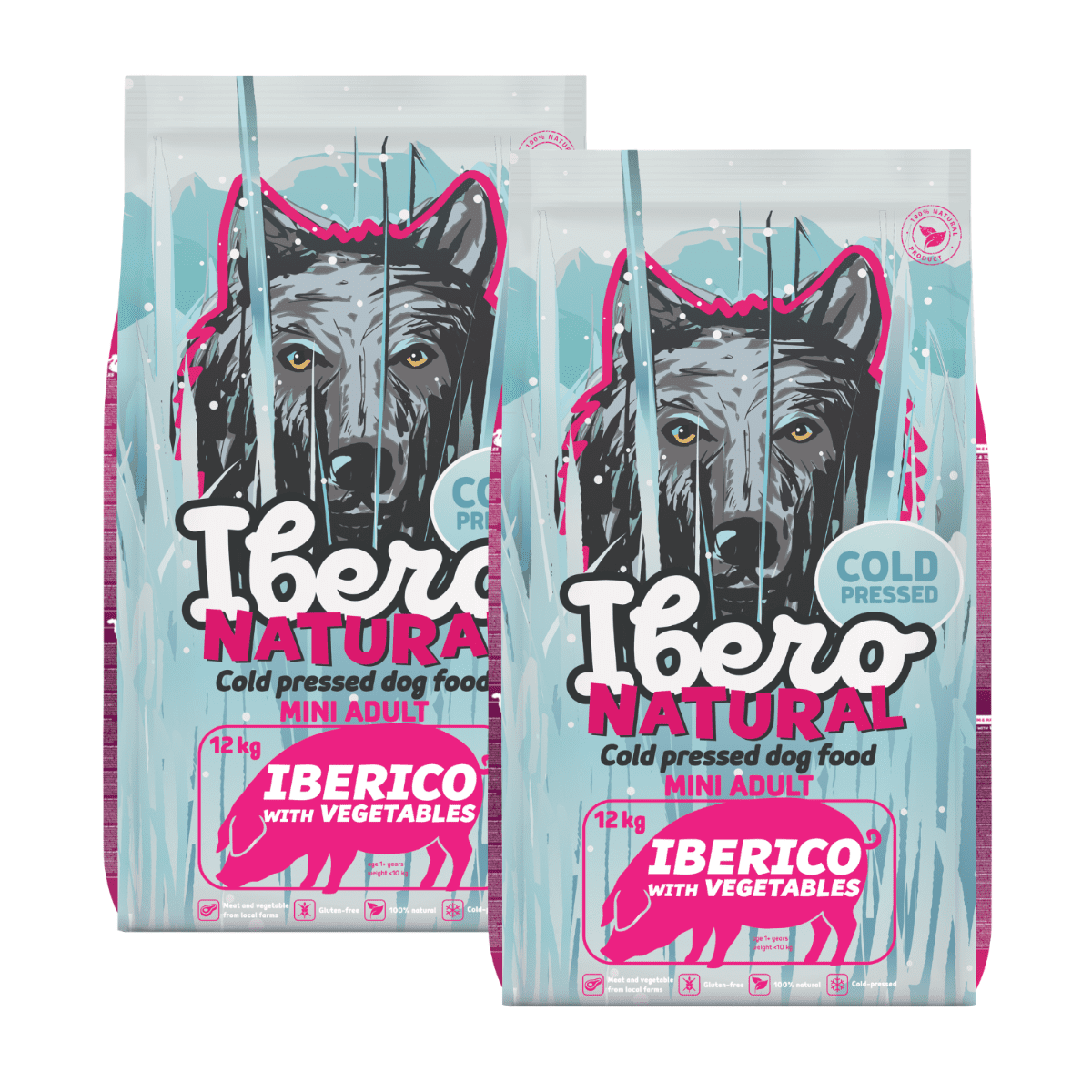 Ibero Cold Press Dog Mini Adult Iberico - 2x12kg
