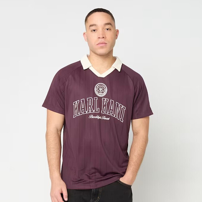 Karl Kani Heritage Emblem Shadow Pinstripe Soccer red - S