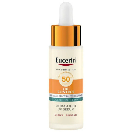 EUCERIN SUN UV-Sérum na opaľovanie tváre SPF 50+ s veľmi vysokou ochranou 30 ml