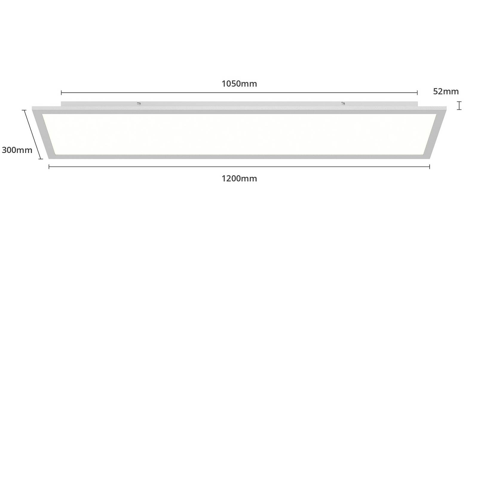 Prios LED panel Gelora, 120 cm, 4 000 K, strieborná farba, hliník